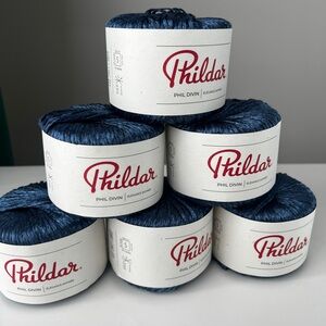 Phildar Phil Divin Elegance aran yarn lot of 6 balls 54/46% viscose/polyester